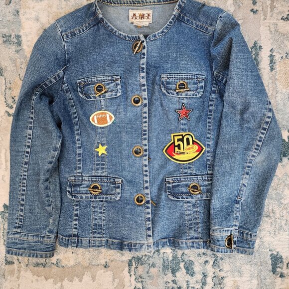 Jean Blazer Jacket KC CHEIFS - Picture 2 of 2